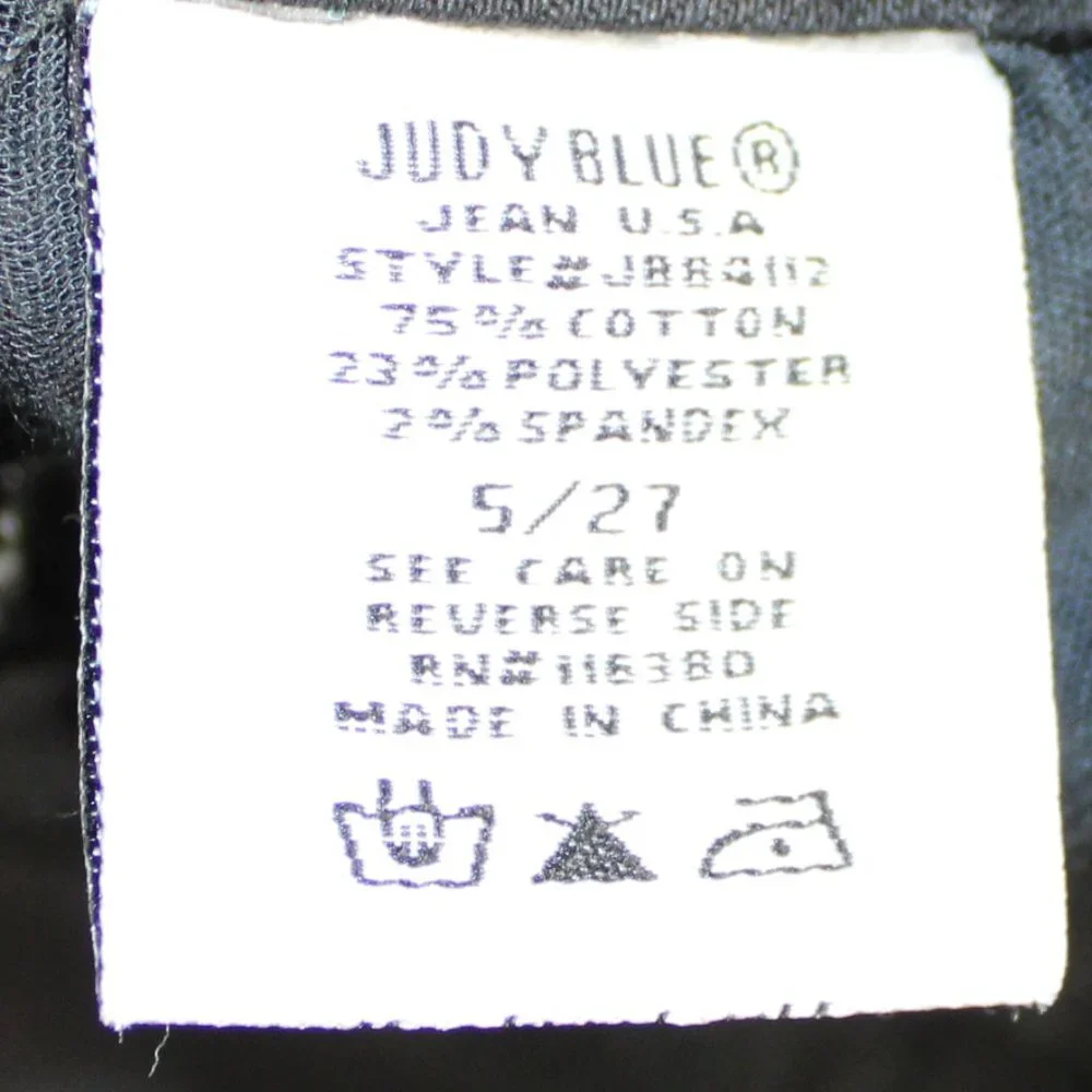 Judy Blue Tuxedo Black Leopard Stripe Skinny Jeans Size 5/27